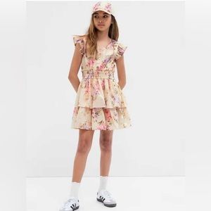 Gap x LoveShackFancy kids floral flutter sleeve mini dress